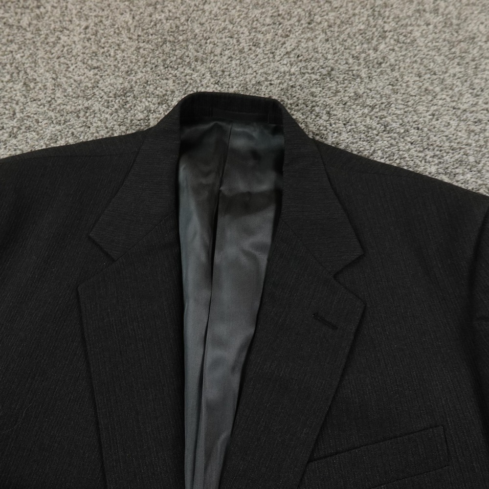 VTG Givenchy Blazer Mens‎ 46L Gray Pinstripe Wool Sport Coat Suit Jacket Top USA - Picture 3 of 15